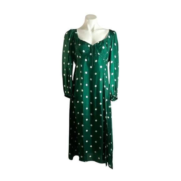 J. Crew Sweetheart Long Sleeve Midi Dress in Polka Dot - Picture 6 of 16